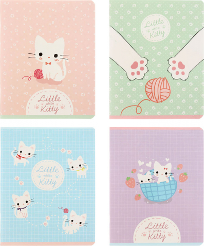 Тетрадь общая А5, 48 л. на скобе Meshu Little Kitty, 163*205 мм, клетка, ассорти Тетрадь общая А5, 48 л. на скобе Meshu Little Kitty, 163*205 мм, клетка, ассорти