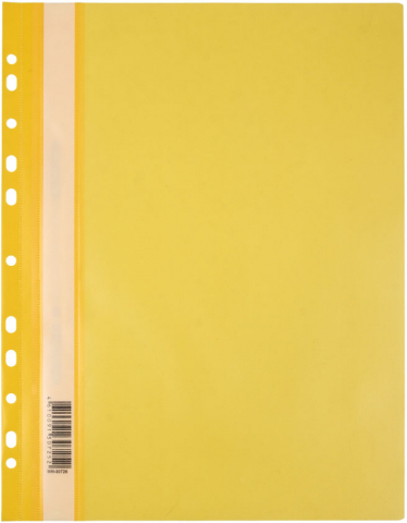 Папка-скоросшиватель пластиковая А4 «Стамм» толщина пластика 0,12 мм, желтая