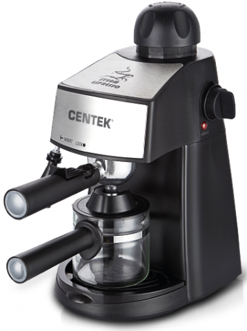 Кофеварка Centek CT-1160, серебристая с черным Кофеварка Centek CT-1160, серебристая с черным