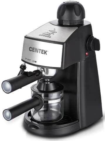 Кофеварка Centek CT-1160, серебристая с черным