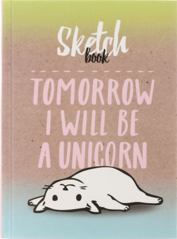 Скетчбук-блокнот BG, 110*150 мм, 80 л., без графления, «Завтра буду единорогом» Скетчбук-блокнот BG, 110*150 мм, 80 л., без графления, «Завтра буду единорогом»
