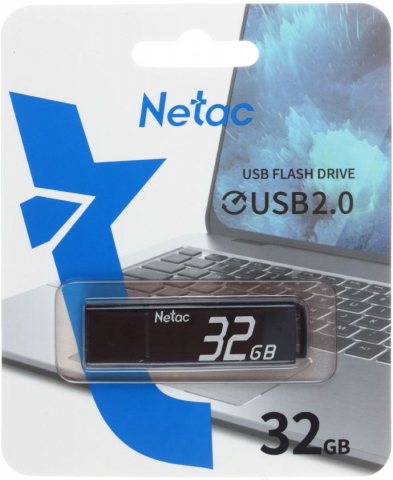 Флэш-накопитель Netac U351 (2.0), 32 Gb, корпус черный Флэш-накопитель Netac U351 (2.0), 32 Gb, корпус черный