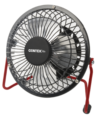 Вентилятор настольный Centek CT-5040 (USB подключение), красный с черным Вентилятор настольный Centek CT-5040 (USB подключение), красный с черным