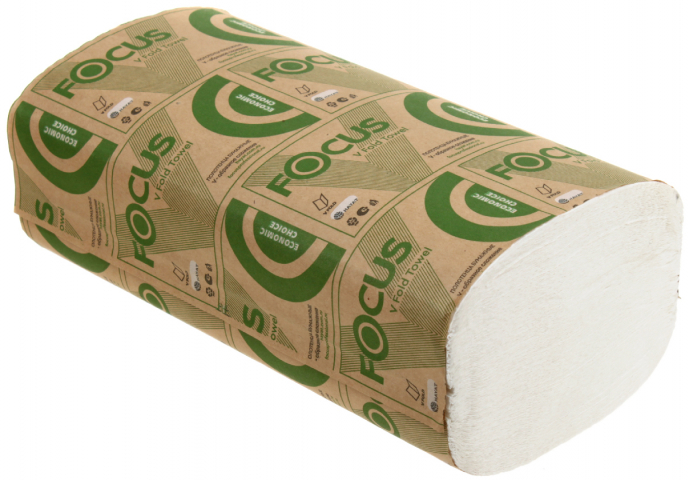Полотенца бумажные Focus Eco (в пачке) 1 пачка, ширина 230 мм, белые
