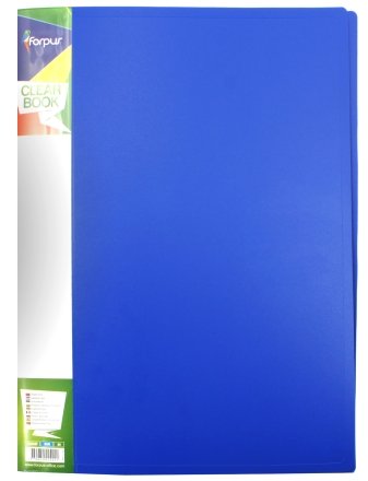 Папка пластиковая на 40 файлов Forpus, толщина пластика 0,7 мм, синяя