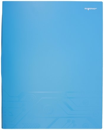 Папка пластиковая на 4-х кольцах Discovery , толщина пластика 0,7 мм, бирюзовая