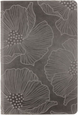 Ежедневник недатированный Floral «Цветочный узор», 145*215 мм, 136 л., серый