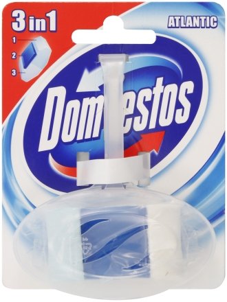 Блок для унитаза в пластиковом подвесе Domestos, 40 г, «Атлантик»