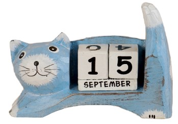 Календарь деревянный настольный 13×4×10 см, «Кошка» Календарь деревянный настольный 13×4×10 см, «Кошка»