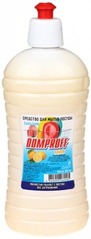 Средство для мытья посуды Domproff, 500 мл, бальзам, «Лимон» 