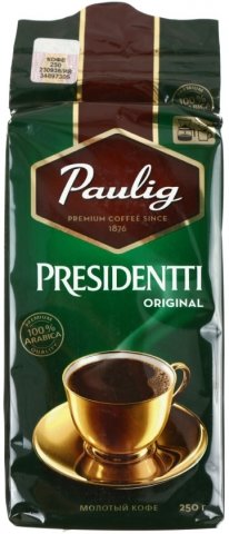 Кофе натуральный молотый Paulig Presidentti, 250 г, среднеобжаренный