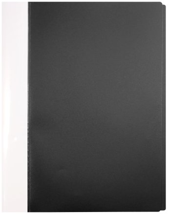 Папка-скоросшиватель пластиковая с пружиной Fopi, толщина пластика 0,5 мм, черная