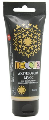 Мусс акриловый Decola, 100 мл, золото