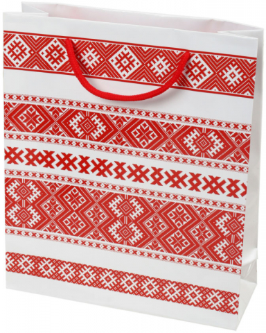 Пакет подарочный ламинированный «Вышиванка. Белбогемия», 23*27*8 см