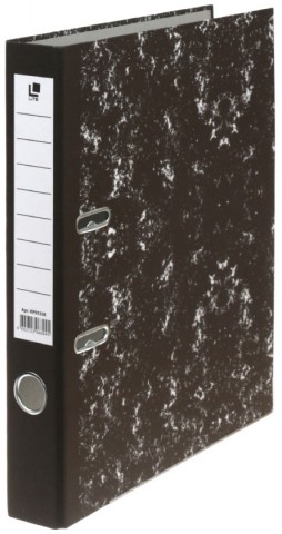 Папка-регистратор Lite «под мрамор», корешок 55 мм, черный