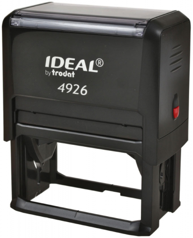 Автоматическая оснастка Ideal 4926, для клише штампа 75*38 мм, корпус черный