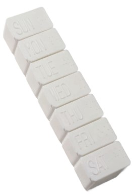 Контейнер-таблетница Sima-Land, 7 отделений, 13*3,5*2,5 см, «Ряд» (английские буквы)