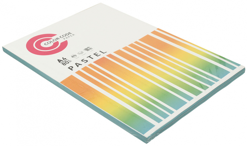 Бумага офисная цветная Color Code Pastel А4 (210×297 мм), 80 г/м², 100 л., голубая