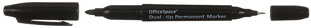 Маркер перманентный OfficeSpace двусторонний черный Маркер перманентный OfficeSpace двусторонний черный