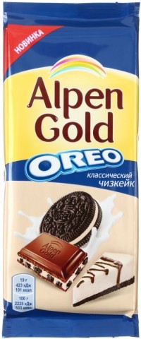 Шоколад Alpen Gold, 95 г, «Классический чизкейк», молочный шоколад