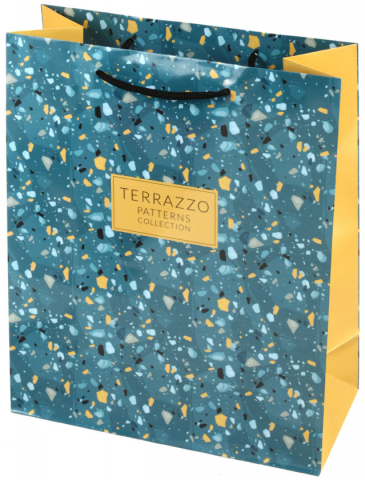 Пакет подарочный ламинированный ArtSpace, 26*32*12 см, Terrazzo