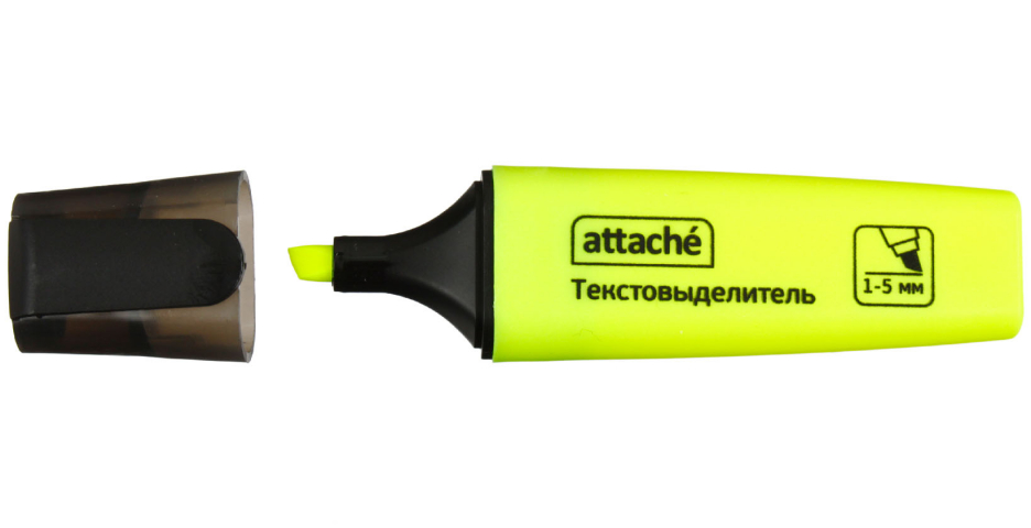 Маркер-текстовыделитель Attache Colored желтый