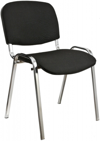 Стул офисный Helmi HL-F01 «Изо» Chrome для посетителей обивка - черная ткань Стул офисный Helmi HL-F01 «Изо» Chrome для посетителей обивка - черная ткань