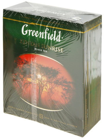Чай Greenfield пакетированный, 200 г, 100 пакетиков, Kenyan Sunrise, черный чай