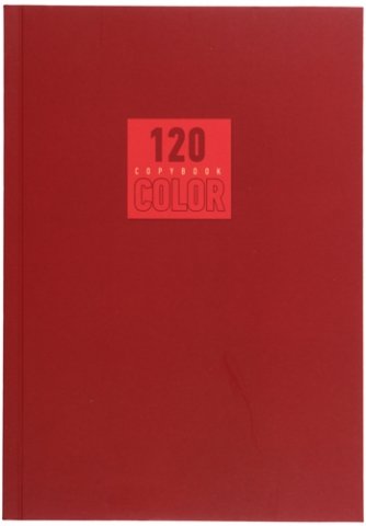 Тетрадь общая А5, 120 л. «Стиль и цвет», 140*202 мм, клетка, «Красный» 