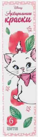 Акварель медовая «Кошечка Мари. Коты-аристократы», 6 цветов, в картонной коробке, без кисти