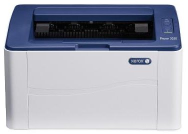 Принтер лазерный Xerox Phaser 3020V BI , А4, лазерная черно-белая печать 1200 х 1200 dpi, Wi-Fi, бело-синий