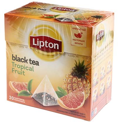 Чай Lipton ароматизированный пакетированный, 36 г, 20 пирамидок, Tropical Fruit, черный чай Чай Lipton ароматизированный пакетированный, 36 г, 20 пирамидок, Tropical Fruit, черный чай