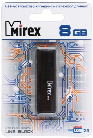 Флэш-накопитель Mirex Line, 8Gb, корпус черный Флэш-накопитель Mirex Line, 8Gb, корпус черный