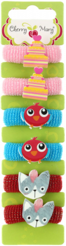 Набор резинок для волос Cherry Mary R6036, №03, 6 шт., ассорти Набор резинок для волос Cherry Mary R6036, №03, 6 шт., ассорти