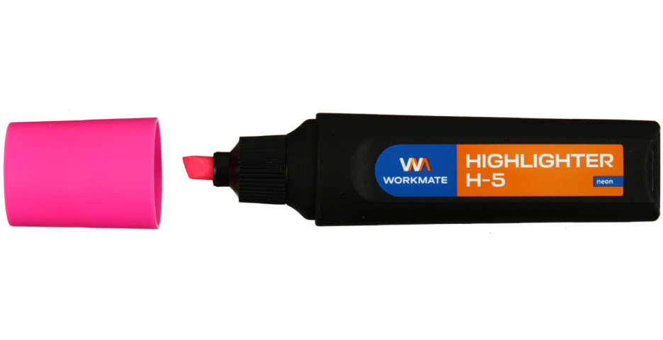 Маркер-текстовыделитель Workmate Neon Color H-5 розовый