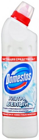 Средство для мытья сантехники Domestos, 500 мл, «Ультра. Белый» Средство для мытья сантехники Domestos, 500 мл, «Ультра. Белый»