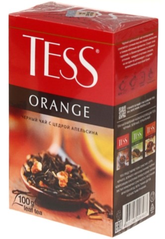 Чай Tess, 100 г, Orange, чай черный с цедрой апельсина