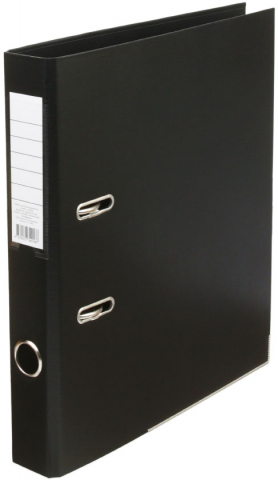 Папка-регистратор Attache Standart с двусторонним ПВХ-покрытием, корешок 50 мм, черный