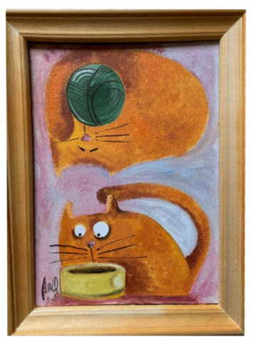 Картина «Дуэт» (Амельченя О.И.), 20*15 см, картон, масло Картина «Дуэт» (Амельченя О.И.), 20*15 см, картон, масло