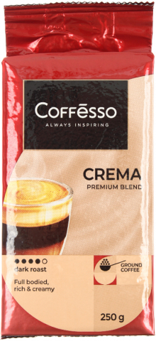 Кофе молотый Coffesso Crema, 250 г, среднеобжаренный