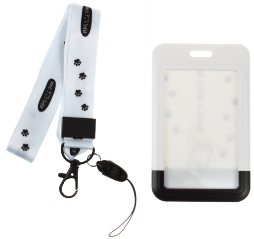 Бейдж пластиковый на тесьме с карабином Meshu 50×80 мм, Nice Day Бейдж пластиковый на тесьме с карабином Meshu 50×80 мм, Nice Day