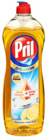 Средство для мытья посуды «Pril Дуо Актив», 900 мл, «Лимон» Средство для мытья посуды «Pril Дуо Актив», 900 мл, «Лимон»