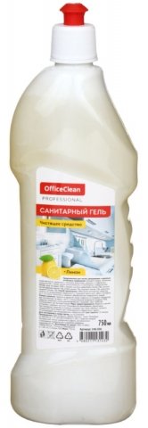 Средство чистящее «Санитарный гель. Professional» OfficeClean, 750 мл, «Лимон»