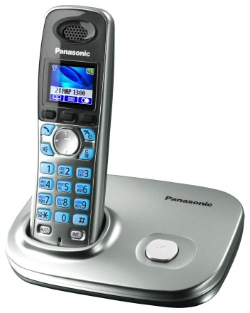 Телефон KX-TG8011RU Panasonic беспроводной, серебристый металлик