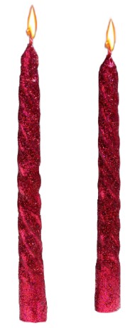 Набор свечей витых Sima-Land, 2 шт., 1,5*15 см, красные