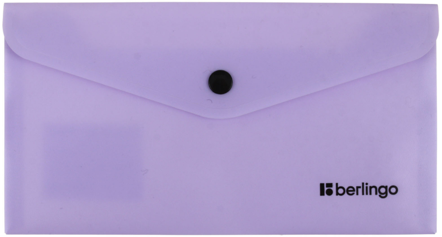 Папка-конверт пластиковая на кнопке Berlingo Instinct С6 (А6) толщина пластика 0,20 мм, лавандовая