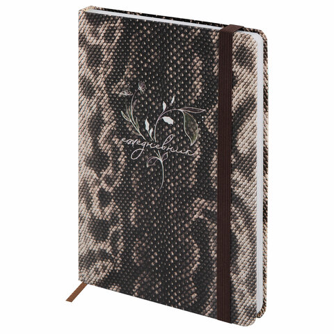 Ежедневник недатированный Brauberg А5 (на резинке) 145×205 мм, 128 л., Snake Print