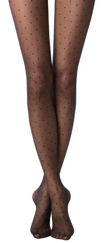 Колготки женские капроновые Conte Elegant Dots 20 Den, размер 3, Nero