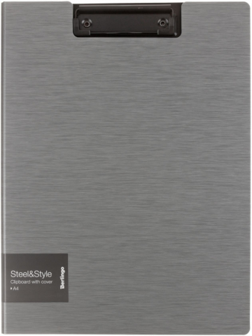 Планшет с крышкой Berlingo Steel&Style, толщина 1,8 мм, серебристый металлик