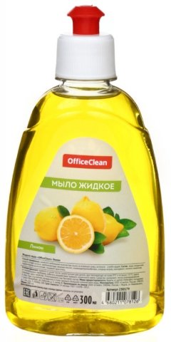 Мыло жидкое OfficeClean, 300 мл, «Лимон»